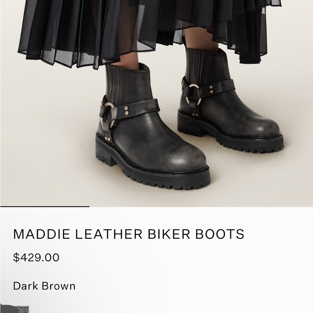 All Saints Black Ankle Boots - Picture 3 of 3
